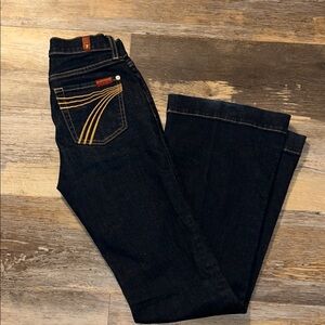 7 For All Mankind Dark Blue Flare Jeans